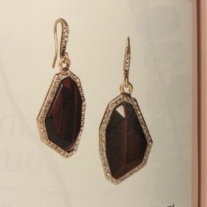 Rebel Red Tiger Eye Drop Earrings